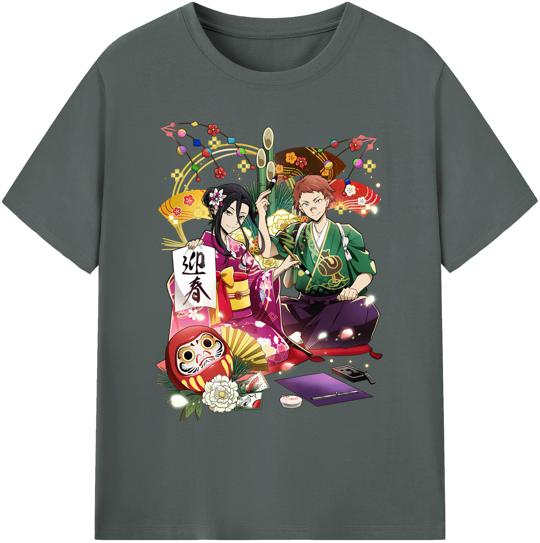 （画像用） 文豪ストレイドッグス Bungo Stray Dogs 綿100％ メンズ半袖Tシャツ｜肌触りやわらか＆通気性